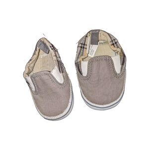 Gymboree Baby Shoes Boy size 3 Green With Plaid Canvas Slip on Preppy